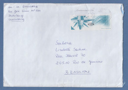 Luxemburg ATM Monétel Windrose Mi-Nr. 4 Wert 80 Auf Brief N. Brasilien O 10.5.97 - Postage Labels