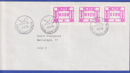 Norwegen / Norge Frama-ATM Mi.-Nr. 1 Aut.-Nr. 2 Satz 100-125-130 Auf FDC 2.12.78 - Automatenmarken [ATM]