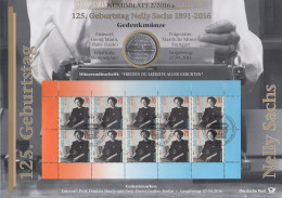 Bundesrepublik Numisblatt 2/2016 Nelly Sachs Mit 20-Euro-Gedenkmünze  - Verzamelingen