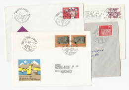 BALLOONING 4 Covers 1973 - 1988 Switzerland Event Hot Air Balloon Flight Stamps Cover - Otros (Aire)