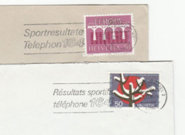 TELECOM 2 Diff  Covers 1984-86 Advert Sport TELEPHONE Results Slogan Switzerland Stamps Cover - Telecom