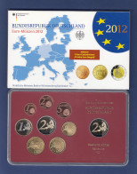 Bundesrepublik EURO-Kursmünzensatz 2012 G Spiegelglanz-Ausführung PP - Ongebruikte Sets & Proefsets