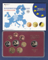 Bundesrepublik EURO-Kursmünzensatz 2008 J Spiegelglanz-Ausführung PP - Mint Sets & Proof Sets