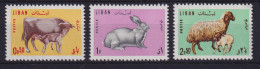 Libanon 1965 Kuh - Hase - Schaf  Mi.-Nr. 911-13 Postfrisch ** / MNH - Liban