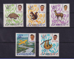 Ecuador 1965 Missionare Und Wildtiere Mi.-Nr. 1162-1166 Postfrisch ** - Equateur