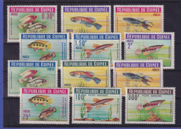 Guinea 1964 Flugpostmarken Tropische Fische Mi.-Nr. 214-225 A Postfrisch ** - Guinée (1958-...)