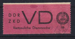 DDR Dienstmarken D Für Vertrauliche Dienstsachen Mi.-Nr. 1A Gestempelt - Usados