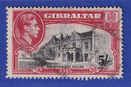 Gibraltar 1938 Georg V. Regierungsgebäude  5 Shilling  Mi.-Nr. 115 Gestempelt - Gibraltar