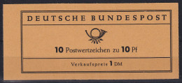 Bundesrepublik 1961 Markenheftchen Heuss Mi.-Nr. MH 6 E ** - 1951-1970