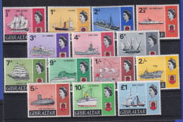 Gibraltar 1967 Freimarken Schiffe Mi.-Nr. 188-201 Satz 14 Werte Kpl. ** - Gibraltar