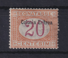 Italienisch-Eritrea 1903 Portomarke Aufdruck Oben 20 C. Mi.-Nr. 3 I Ungebr. * - Erythrée