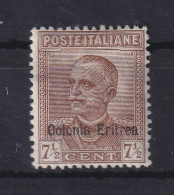 Italienisch-Eritrea 1928 Freimarke Viktor Emanuel III. 7 1/2 C. Mi.-Nr. 140 * - Eritrea