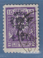 Lietuva / Litauen 1924 Kriegswaisen 10 C Violett Mit Wz.3  Mi.-Nr. 227 X  Gest. - Litauen