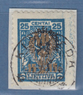 Lietuva / Litauen 1926 Waisenhäuser 25 C Blu Mit Wz.3  Mi.-Nr. 263 X  Gest.  - Lituanie