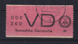 DDR Dienstmarke D Für Vertrauliche Dienstsachen Mi.-Nr. 1A Gestempelt - Afgestempeld