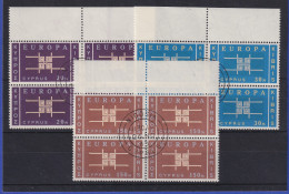 Zypern 1963 EUROPA CEPT Mi.-Nr. 225-227 Viererblocks Gestempelt - Andere & Zonder Classificatie