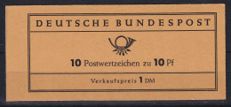 Bundesrepublik 1961 Heuss Markenheftchen Mi.-Nr. MH 6 E ** - 1951-1970