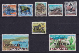 Tansania 1965/67 Dienstmarken Einheimische Motive Mi.-Nr. 1-8 Postfrisch ** - Tanzania (1964-...)