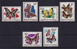 Ruanda 1966 Schmetterlinge Mi.-Nr. 147-152 A Postfrisch ** - Otros & Sin Clasificación