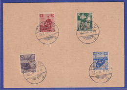 Lokalausgaben Großräschen 1946 Mi-Nr. 43-46 Gestempelt Auf Postkarte - Lettres & Documents