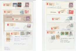 Collection 10 Registered 1962 -1993 SWITZERLAND COVERS Stamps Cover  Reg Label - Lotti/Collezioni
