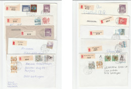 Collection 10 Registered 1962 -1993 SWITZERLAND COVERS Stamps Cover  Reg Label - Verzamelingen