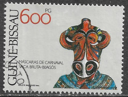 GUINE BISSAU – 1991 Carnival Masks 600PG Used Stamp - Guinée-Bissau