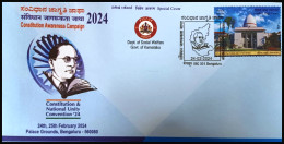 India 2024 Constitution Awareness Campaign, BR Ambedkar, Laws, Ethnicity,Map, Special Cover (**) Inde Indien - Brieven En Documenten