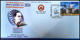 India 2024 Constitution Awareness Campaign, BR Ambedkar, Laws, Ethnicity,Map, Special Cover (**) Inde Indien - Cartas & Documentos