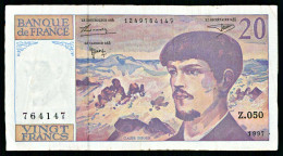 A10  FRANCE   BILLETS DU MONDE   BANKNOTES  20 FRANCS 1997 - 20 F 1980-1997 ''Debussy''