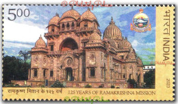 India 2023 Ramakrishna Paramahansa Mission,Hindu Religion,Temple,Architecture,S Vivekananda,1v MNH (**) Inde Indien - Ungebraucht