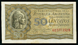 A10  ARGENTINE   BILLETS DU MONDE   BANKNOTES  50 CENTAVOS 1951 - Argentinien