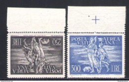 1948 Vaticano Posta Aerea Tobia N° 16/17 2 Valori ** MNH CENTRATI Bordo Alto Ce - Posta Aerea