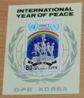 KOREA 1986, International Year Of Peace, Monuments, Mi #B215, Souvenir Sheet, Used - Monuments