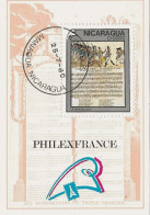 NICARAGUA 1989, Philexfrance 1989, French Revolution, Paintings, Mi #B187, Souvenir Sheet, Used - Revolución Francesa