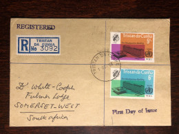 TRISTAN DA CUNHA FDC COVER 1966 YEAR WHO HEALTH MEDICINE STAMPS - Tristan Da Cunha