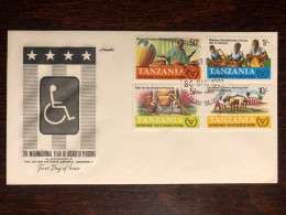 TANZANIA FDC COVER 1981 YEAR  DISABLED PEOPLE HEALTH MEDICINE STAMPS - Tanzania (1964-...)
