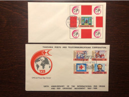 TANZANIA FDC COVER 1988 YEAR  RED CROSS HEALTH MEDICINE STAMPS - Tanzania (1964-...)