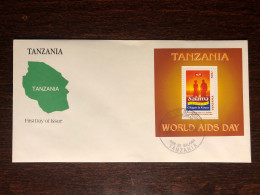TANZANIA FDC COVER 1996 YEAR  AIDS SIDA HEALTH MEDICINE STAMPS - Tanzania (1964-...)