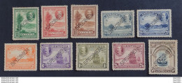 D20501  Antigua SG 81-90 SPECIMEN - Without Gum - 50,00 (200) - 1858-1960 Colonie Britannique