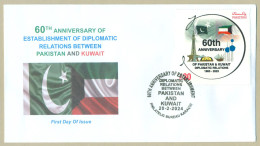 PAKISTAN 2024 MNH FDC 60th ANNIVERSARY DIPLOMATIC RELATION KUWAIT FIRST DAY COVER - Pakistán