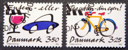 Denmark 1990  MiNr.991-992  Hot Topics Bicycle Theft And Drink Driving   ( Lot K 682 ) - Oblitérés