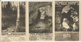 REMOUCHAMPS : La Grotte - Lot De 3 Cartes Publicitaires - Aywaille