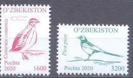 2020. Uzbekistan, Definitives, Birds, 2v, Mint/** - Uzbekistán