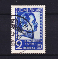 1937. Finland. 70th Birthday Of Field Marshal Carl Gustav Emil Mannerheim. Used. Mi. Nr. 203 - Oblitérés