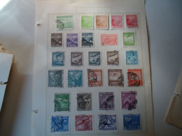 CHILE   27 OLD STAMPS ON PAPERS PAGES  AIRPLANES BIRDS - Cile