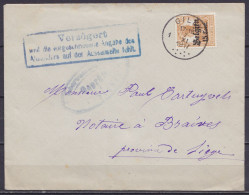 L. Affr. OC16 Càd GILLY /7 XI 1917 Pour Notaire à BRAIVES - Cachet Censure Militaire Charleroi & Griffe [Verzögert / Wei - OC1/25 Generaal Gouvernement
