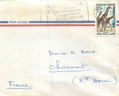 NIGER Timbre 25 F  Sur Enveloppe Par Avion  - Niger (1960-...)