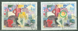 France   1322  Ob  TB  En 2 Exemp Dont Un Avec Carré En Partie Rose   - Used Stamps