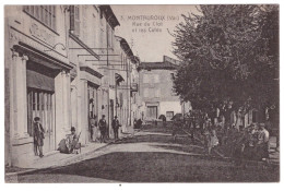 MONTAUROUX - Rue Du Clot Et Les Cafés (carte Animée) - Montauroux